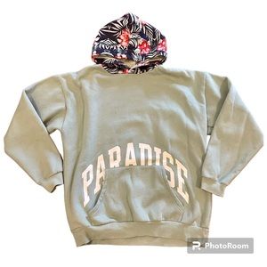 Pacsun Paradise Hoodie Sweatshirt Green Large